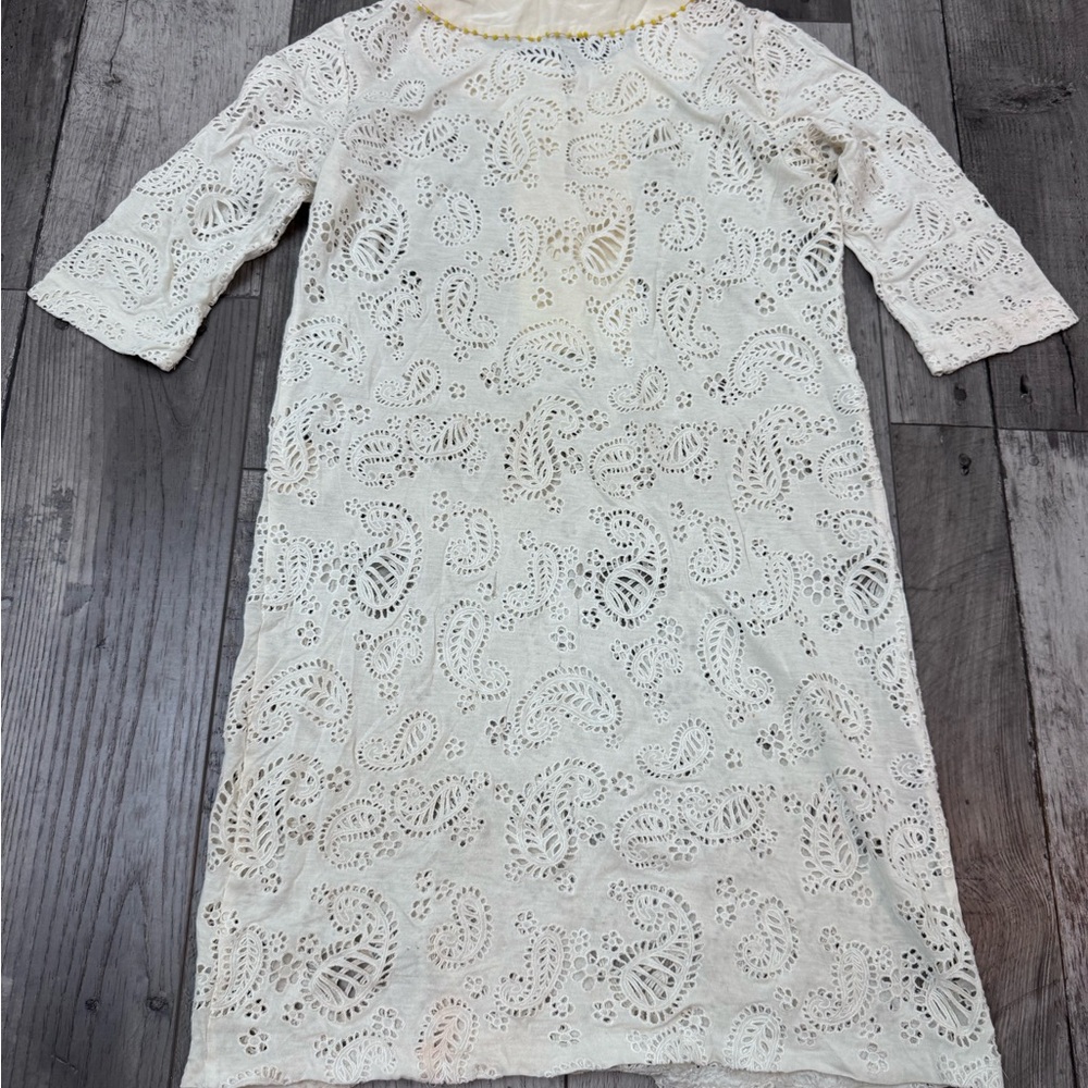 Phillip Lim 3.1 White Paisley Lace Motif Antique Button Dainty Cottage Dress - Picture 6 of 6